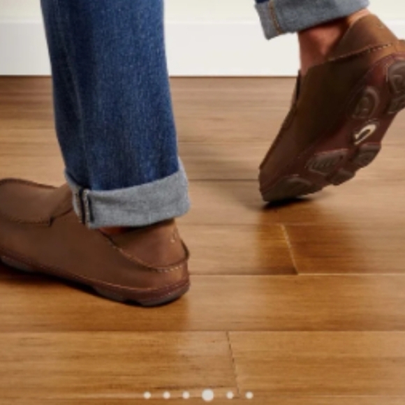 Olukai Mens Moloa Leather Loafer Slip on shoes sz 13 - Picture 1 of 14